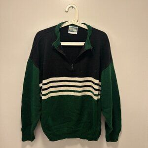Vintage Next Issue Black and Green Sweater